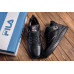Кросівки зимові чоловічі шкіряні чорні FILA Black