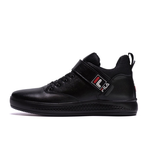 Кросівки зимові чоловічі шкіряні чорні FILA Black
