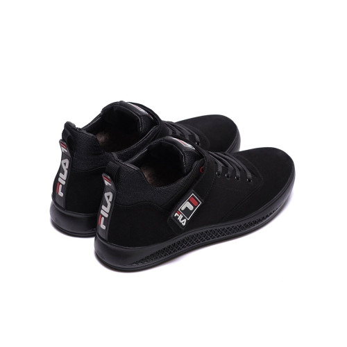 Зимові кросівки чоловічі шкіряні FILA Black