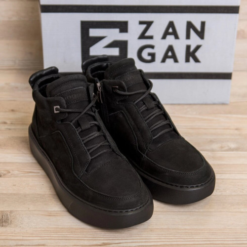 Чоловічі зимові черевики нубук ZG Black