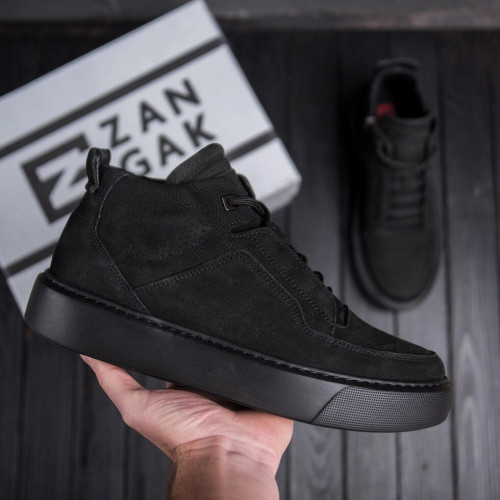 Чоловічі зимові черевики нубук ZG Black