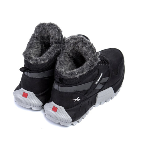 Чоловічі зимові кросівки чорні шкіряні Reebok