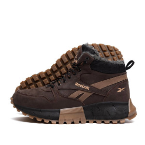 Кросівки зимові чоловічі шкіряні коричневі Reebok