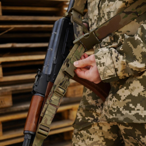 Ремінь зброї 3-х точковий для АК, РПК мультикам