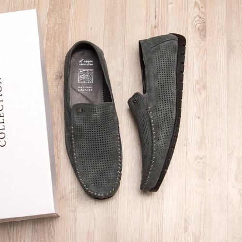 Мужские кожаные мокасины Legges Graphite