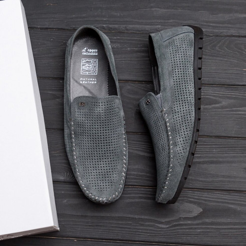 Мужские кожаные мокасины Legges Graphite