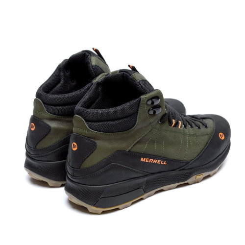 Кросівки чоловічі шкіряні зелені MERRELL