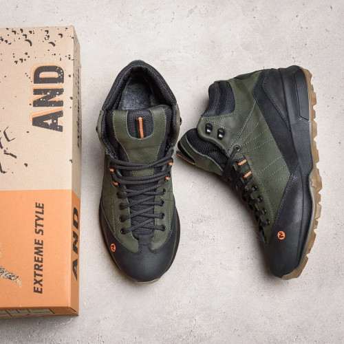 Кросівки чоловічі шкіряні зелені MERRELL