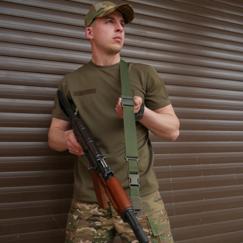 Ремінь 2-точковий Gun Sling G-2 із пряжкою швидкого регулювання Triple-X Olive