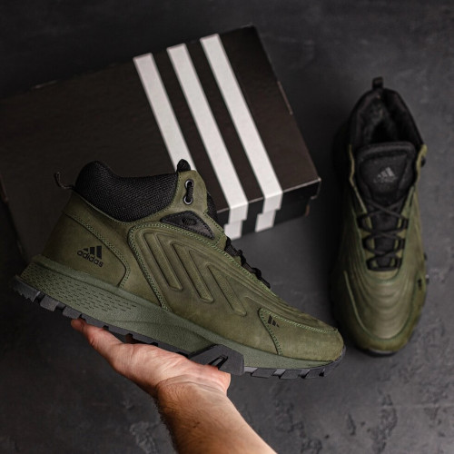 Зимові кросівки чоловічі зелені Adidas