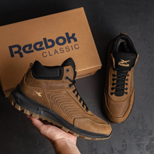 Зимові чоловічі кросівки бежеві Reebok