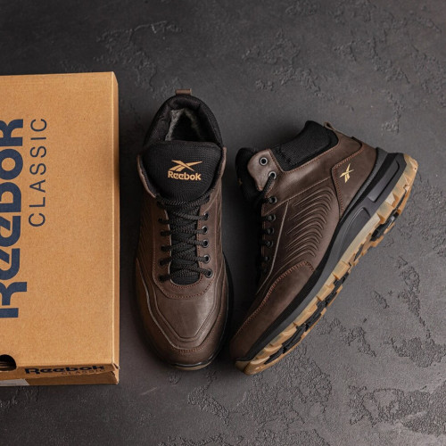 Зимові кросівки чоловічі коричневі Reebok