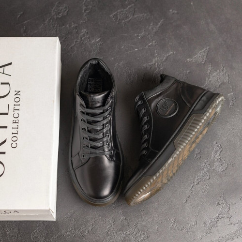 Чоловічі зимові шкіряні черевики Armani