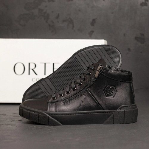 Мужские зимние кожаные ботинки Philipp Plein