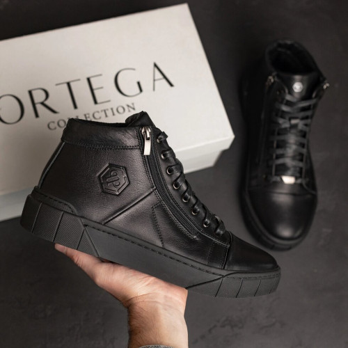 Мужские зимние кожаные ботинки Philipp Plein