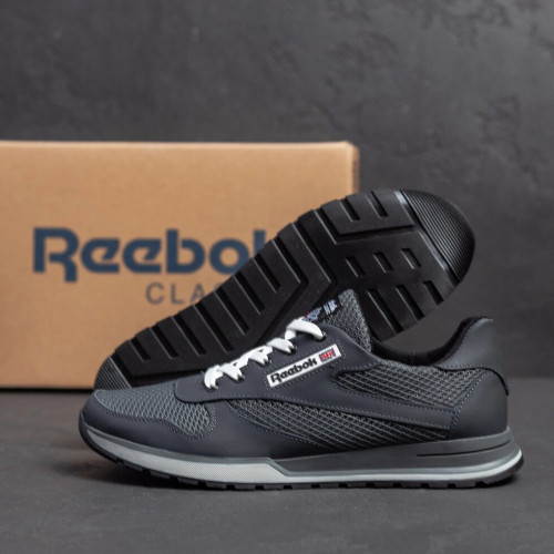 Чоловічі кросівки сітка Reebok grey