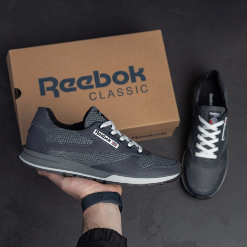 Чоловічі кросівки сітка Reebok grey