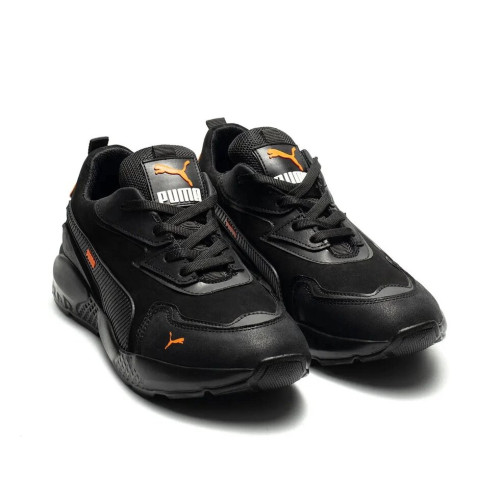 Кросівки чоловічі шкіряні Puma Вlack orange