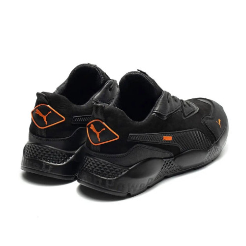 Кросівки чоловічі шкіряні Puma Вlack orange