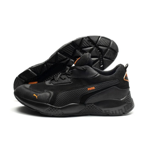 Кросівки чоловічі шкіряні Puma Вlack orange