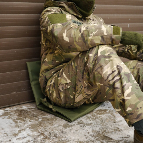 Килимок для сидіння потрійний, п'яточка трисекційна П-3 Хакі Оксфорд