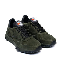 Мужские кожаные кроссовки зеленые Reebok