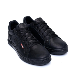 Кожаные кеды мужски Lv Black Кожаные кеды мужски Lv Black