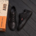 Кожаные кеды мужские черные Lv Black