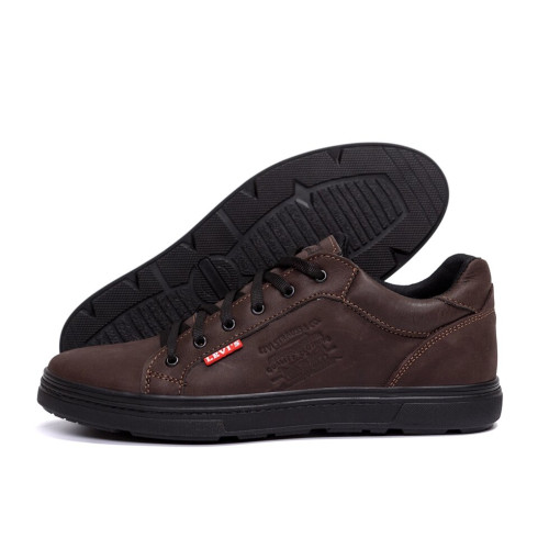 Кожаные кеды мужские  Levis Brown