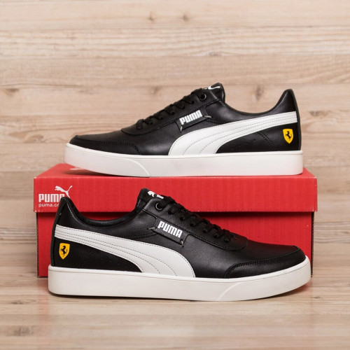 Кеды мужские кожаные черные Puma SCUDERIA