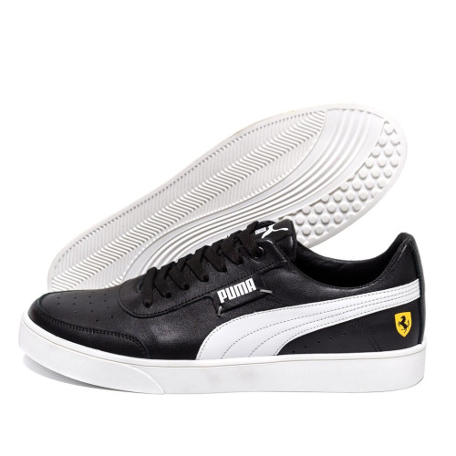 Кеды мужские кожаные черные Puma SCUDERIA