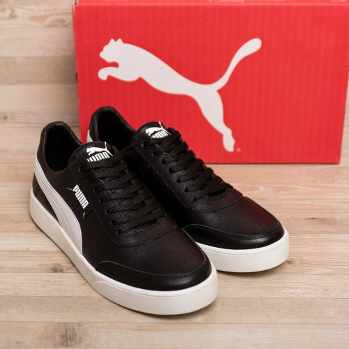Кеды мужские кожаные черные Puma SCUDERIA