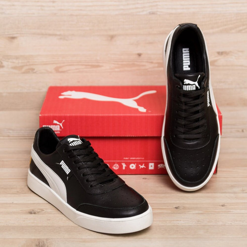 Кеды мужские кожаные черные Puma SCUDERIA